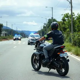 motociclista sem CNH